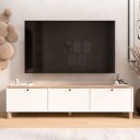 TV-benk Hanah Home Nord (180 x 45,6 x 32 cm) Hvit eik - Hvit og eik