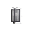 Lindby - Peldar Fluted Utendørs Vegglampe w/Sensor Svart