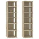 vidaXL Skoskap sonoma eik 2 stk 25x27x102 cm