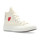 Comme des Garçons Play Converse High Top Sneakers   Cream   38