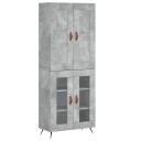 vidaXL Highboard betong grå 69,5x34x180 cm konstruert tre 8720845490195