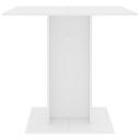 vidaXL Spisebord hvit 80x80x75 cm sponplate