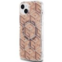 Original Frontpaneldeksel Guess Guhmp15shgcustgw For Iphone 15 Plus (Kompatibel Med Magsafe / Iml Gcube / Brun)