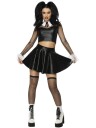 Gothic Schoolgirl Svart og Hvitt Skolejente Kostyme Small