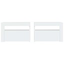 vidaXL Nattbord med LED 2 stk hvit 60x35x40 cm