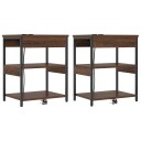  Sengeskaps 2 pcs brun eik 41 x 31 x 51 cm Konstruert tre