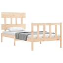 vidaXL Sengeramme med hodegavl 3FT single heltre