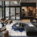 Wilton teppe   Asara blå Størrelse: 200 x 280 cm