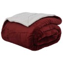 vidaXL Kastteppe Bordeaux Rød 150 x 200 cm Fleece