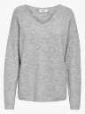 Only Camilla V-Neck Long Sleeve Pullover Knit Grå XS