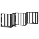 Vidaxl Hundeport Sammenleggbar 6 Paneler Svart 300 cm Poppeltre