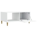  Kaffebord Hvit 90 x 50 x 40 cm Konstruert tre
