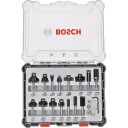 Bosch 15 Deler Fresejernsett for Tre og Stål med 8 Mm Skaft