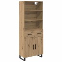  Høyskap med skuff Artisan Eik 69,5 x 34 x 180 cm Konstruert tre