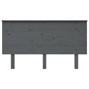 vidaXL Sengegavl grå 144x6x82,5 cm heltre furu