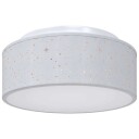  Taklampe Grå 30 X 13.5cm Stoff