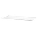 String hylleplate metall hvit 78x30 cm lav kant