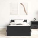 vidaXL Sengeramme svart 75x190 cm konstruert tre 8721012154339