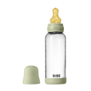 BIBS Glass Babyflaske 240 ml Rund Lateks Medium Flow Grønn