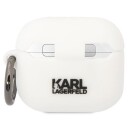 Karl Lagerfeld Klaca3silkcw Airpods 3 Deksel Hvit/Hvit Silikon Karl & Choupette