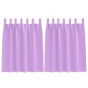  Gardiner med gardiner 2 pcs Lilla Polyester