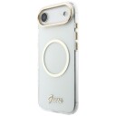 Guess MagSafe Etui iPhone Air med Metall Skrift - Gjennomsiktig