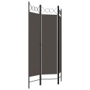 vidaXL Romdeler 3 paneler antrasitt 120x180 cm