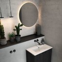 Dansani Corona speil med LED-lys, Ø75 cm
