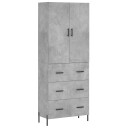 vidaXL Highboard betong grå 69,5x34x180 cm konstruert tre 8720845411046