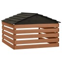 vidaXL Gressklipperhus svart og brun 78x74x54 cm gran