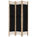 vidaXL Sammenleggbar romdeler 3 paneler 120 cm bambus og lerret