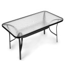 Glass hagebord Wave 140x80cm terrasse balkongbord MultiGarden