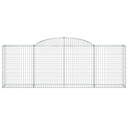vidaXL Gabionkurv buet 300x50x100/120 cm galvanisert jern