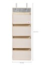 3 Sprouts Hanging Wall Organizer Blue Ostrich