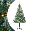  Kunstig juletre med 300 LED med stativ grønn 180 cm PVC og stål