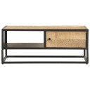 vidaXL Salongbord med utskåret dør 90x55x36 cm grovt mangotre