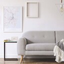 U formet sidebord i materialblanding