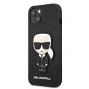 Karl Lagerfeld Hardcase til iPhone 13 Mini - Saffiano Ikonik Karl's Patch - Svart