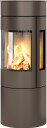 Rais Viva L 120 mocca gasspeis med sideglass og ståldør