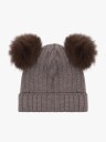 Huttelihut Lue Merinoull med Dusker Alpakka Brown Melange 48