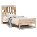  Seng med bokhylle uten madrass 90x200 cm heltre furu