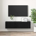  TV skap 2 pcs Svart 60 x 30 x 30 cm Konstruert tre