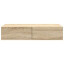  Vegghylle med skuffer sonoma eik 80x33x17 cm konstruert tre 8721158650108