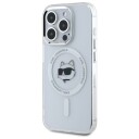 Karl Lagerfeld MagSafe iPhone 15 Pro Deksel med Choupette Hode - Hvit