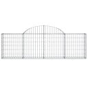 vidaXL Gabionkurver buede 11 stk 200x30x60/80 cm galvanisert jern