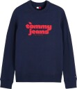 Tommy Jeans Tjw Reg Novelty Crew Ext   Navy   M
