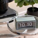 KARLSSON Wall/Table Clock Retro Boxed Flip Jungle Green   Khaki green   H 10CM