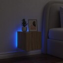  Vegghengt TV-benk med LED sonoma eik 30,5x35x30 cm 837222