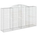 vidaXL Gabionkurver buede 3 stk 300x50x160/180 cm galvanisert jern