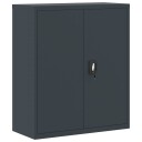  Arkivskap antrasitt 90x40x105 cm stål